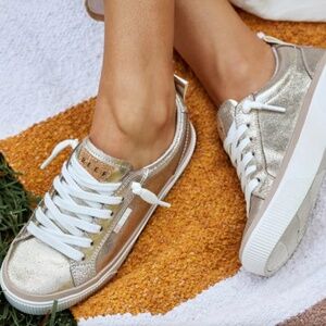 Reef Lay Day Dawn Champagne Suede  6.5 (UK 37)